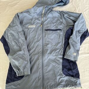 Columbia Hooded Zip-Up Vented Jacket Blue‎ Size Medium Fall Winter